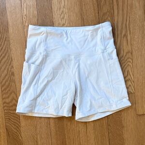 Women's White Athletic Shorts